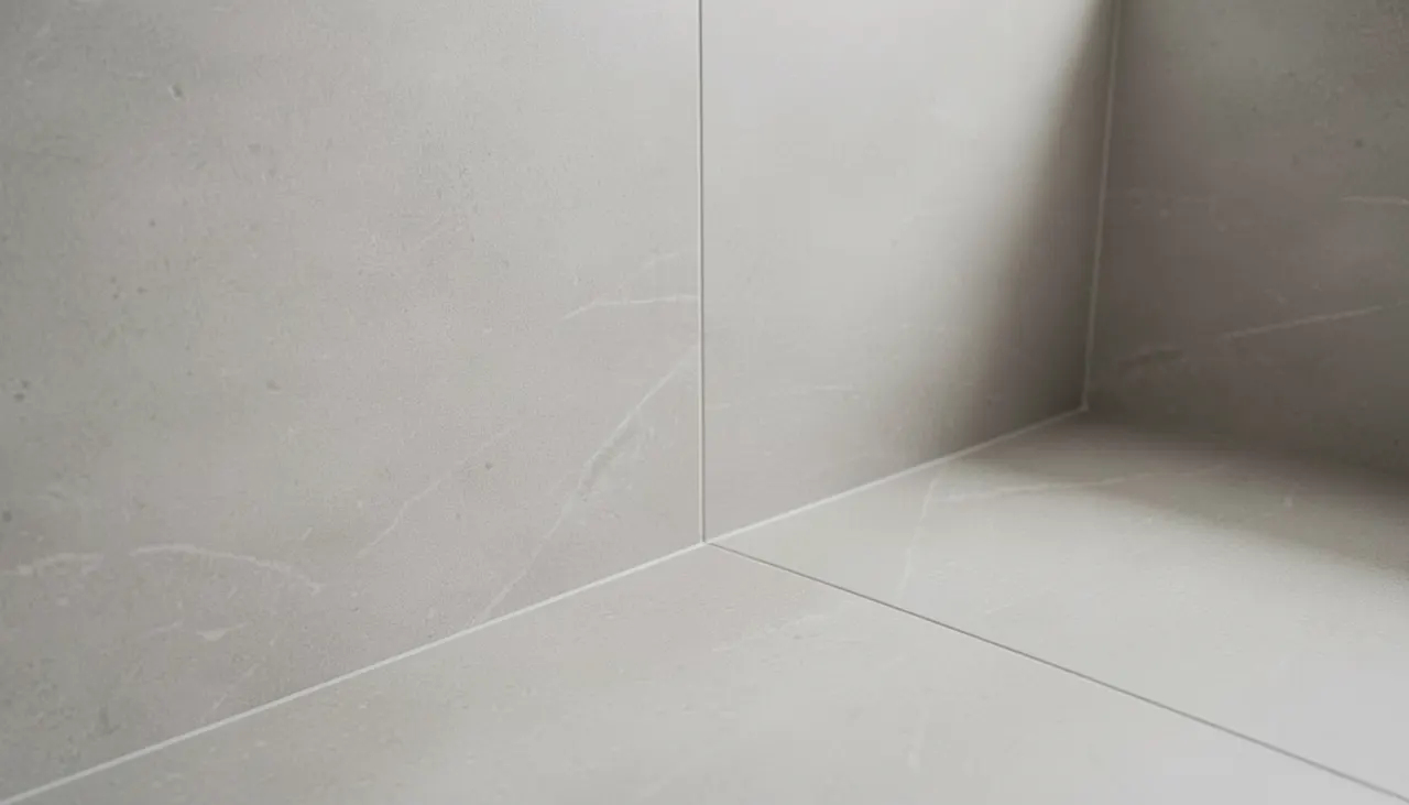 Grand carreau grès cérame 120x60 cm rectifié pose continue sol mur petite salle de bain