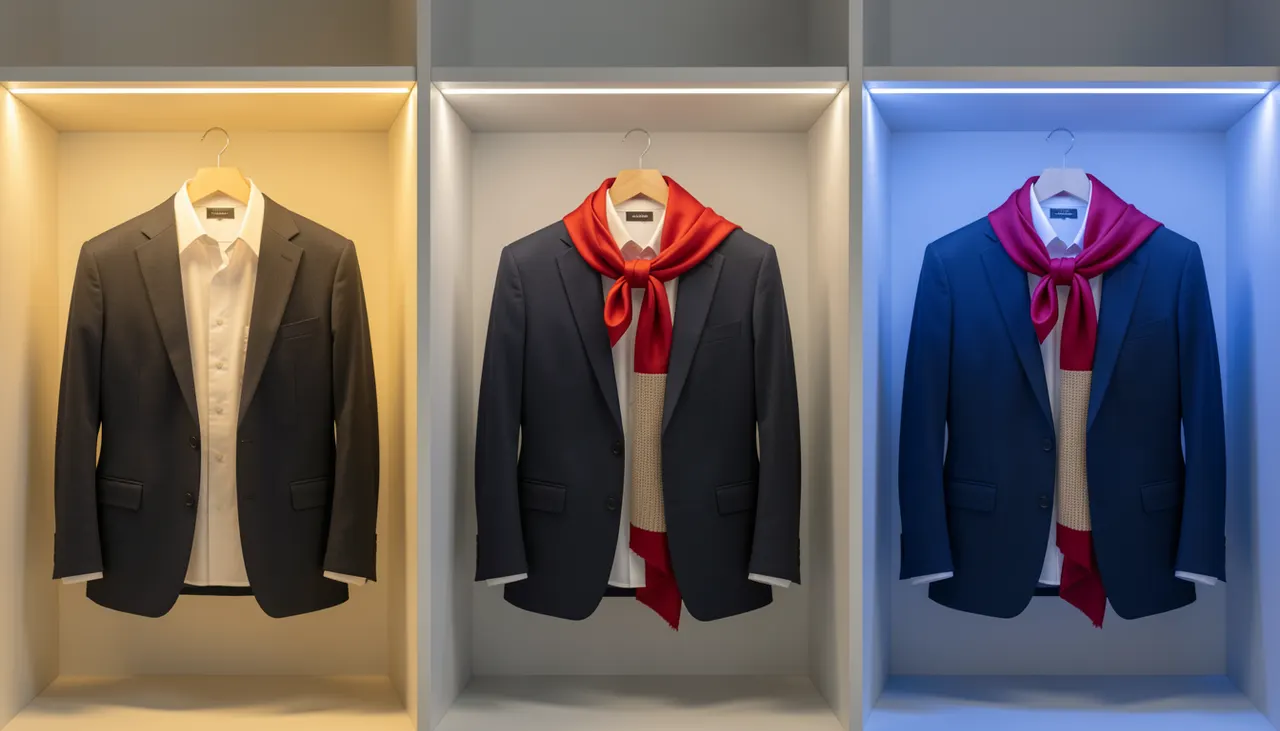 Nuancier de températures de couleur appliqué sur tissus dans un dressing