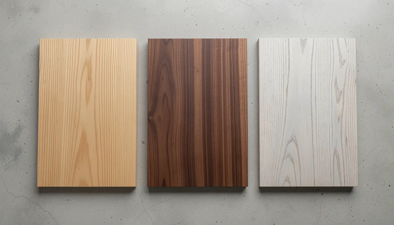 Nuancier finitions bois chêne naturel noyer chêne blanchi