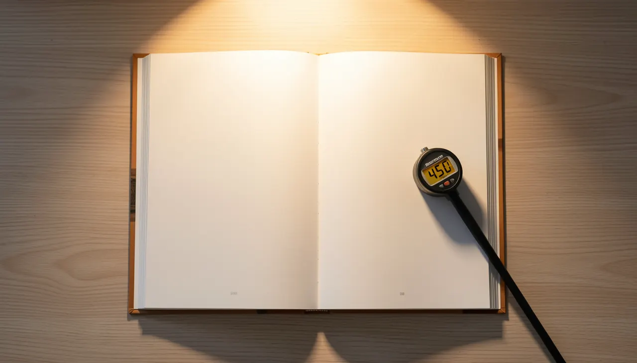 Schéma d'éclairement lux sur livre ouvert avec lampe de lecture