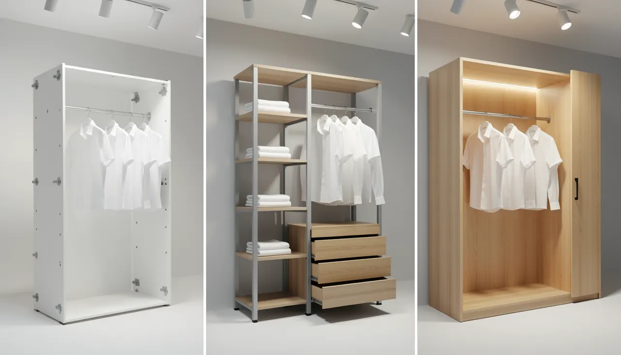 Comparaison visuelle kit modulaire sur mesure dressing