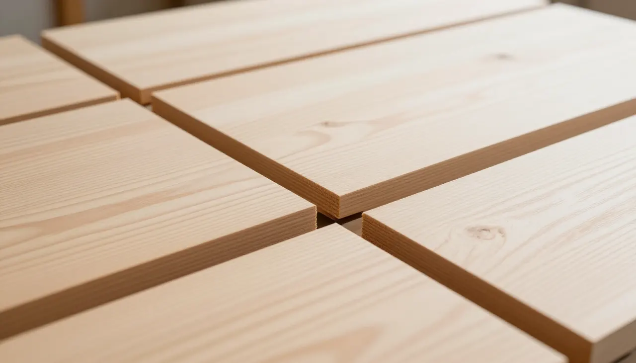 Assemblage des lattes du plateau