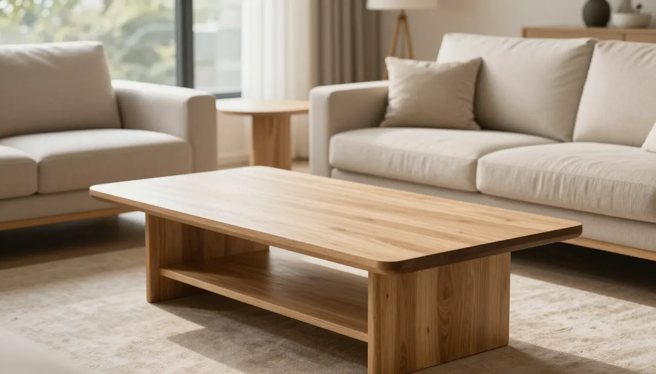 Agencement de deux tables basses séparées