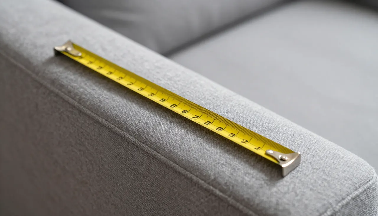 Mesure de la hauteur d'un canapé d'angle