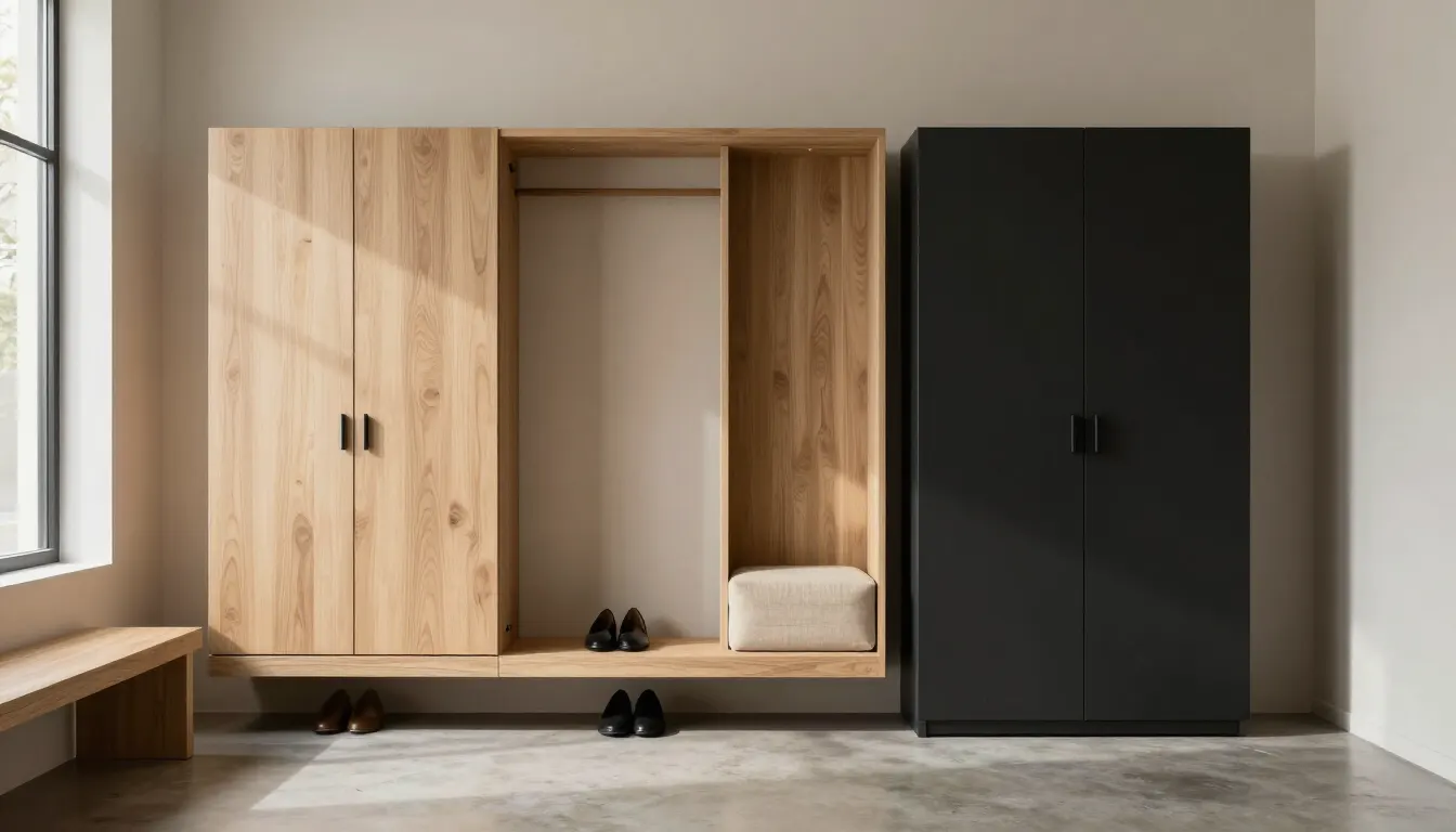 Entrée moderne avec meubles à chaussures design