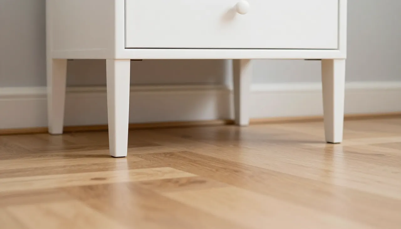 Espace vide sous un chevet suspendu