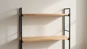 Étagère murale modulaire en bois et métal