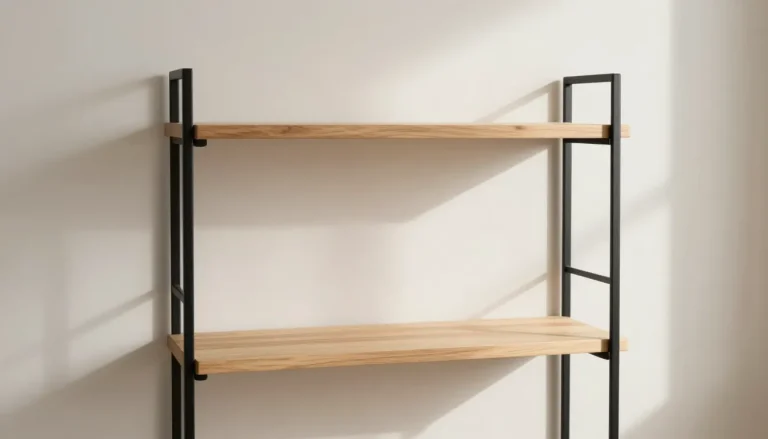 Étagère murale modulaire en bois et métal