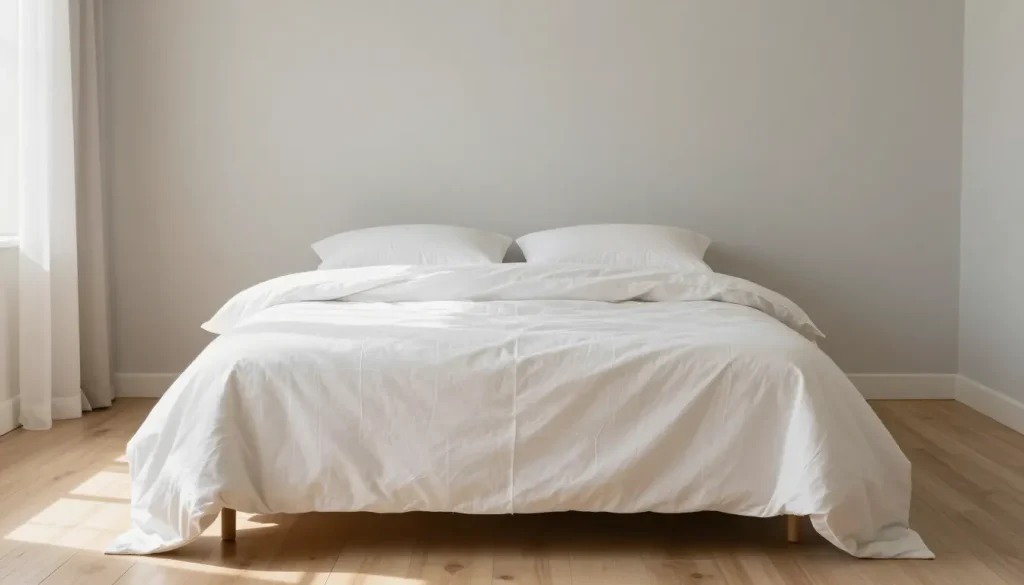 Grand lit king size dans une chambre lumineuse