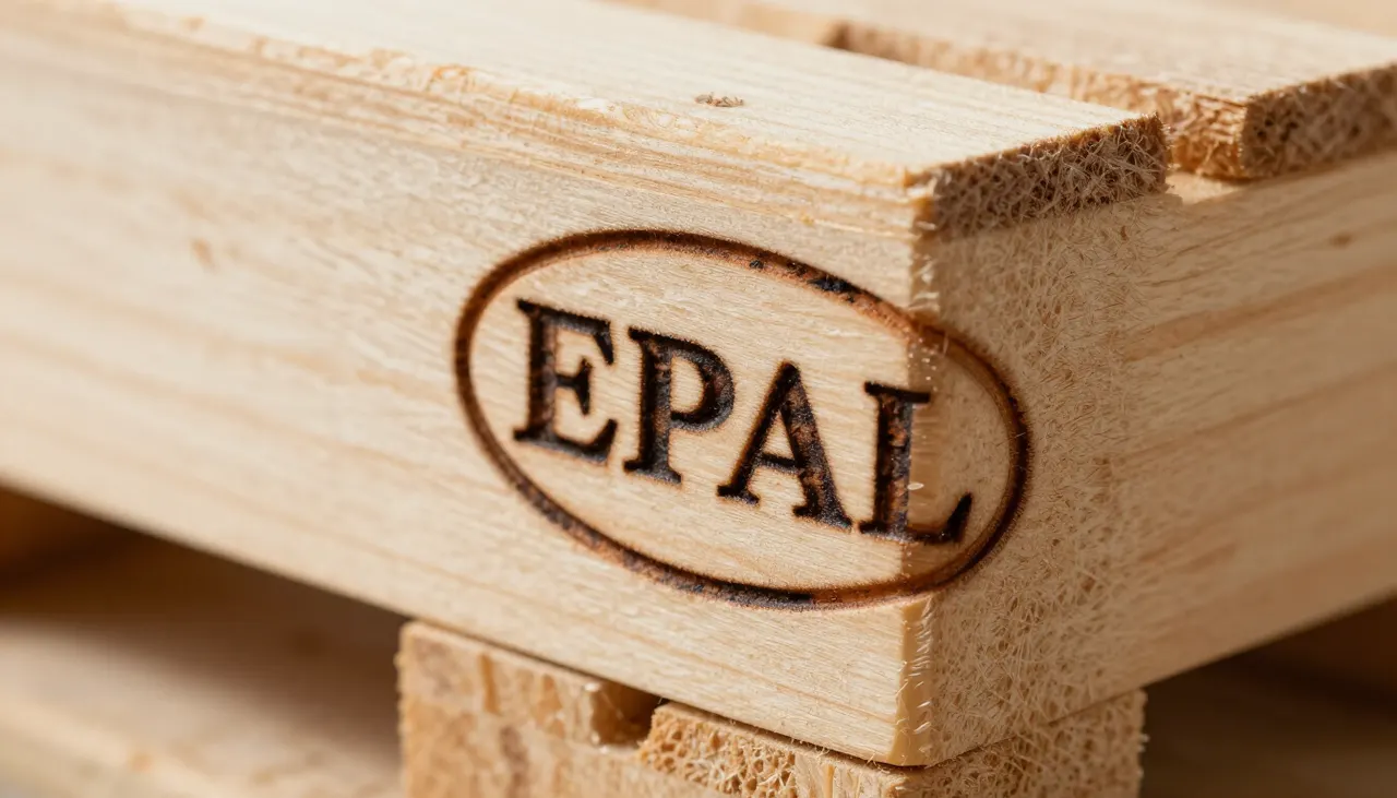 Marquage EPAL sur bloc de palette