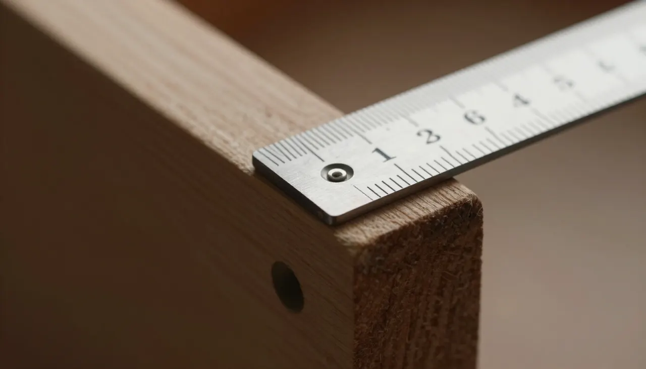 Prise de mesures sur cadre bois
