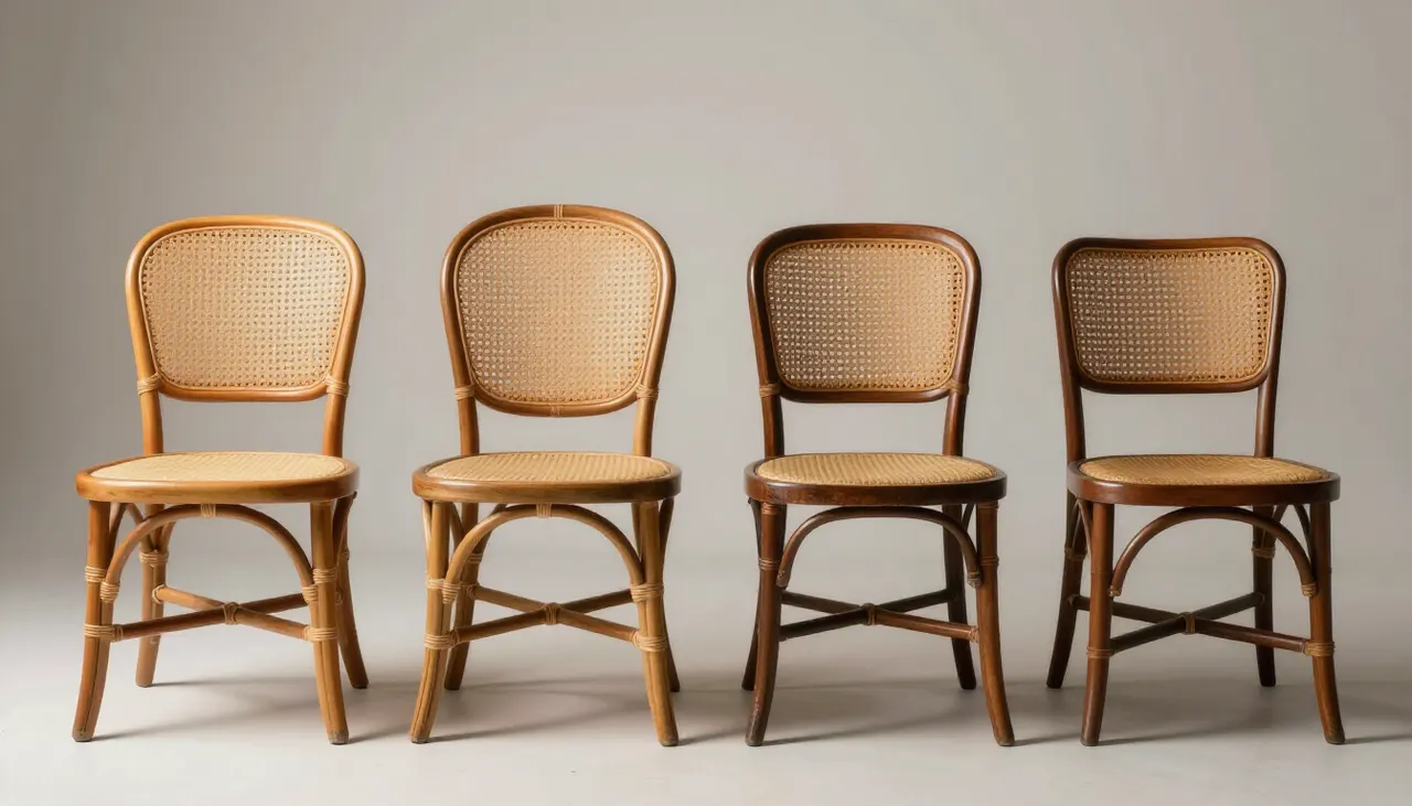 Quatre modèles iconiques de fauteuils en rotin