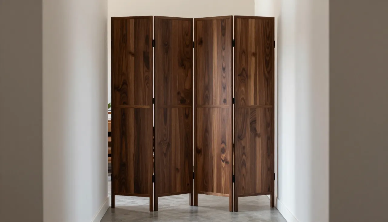 Paravent sur mesure dans un couloir