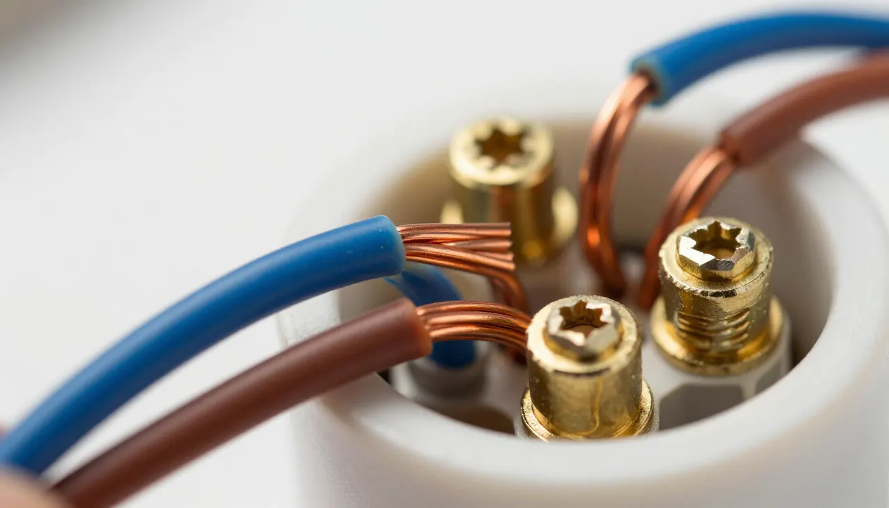Raccordement de la douille électrique
