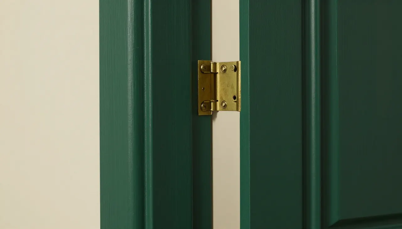 Tranche de porte peinte de deux couleurs