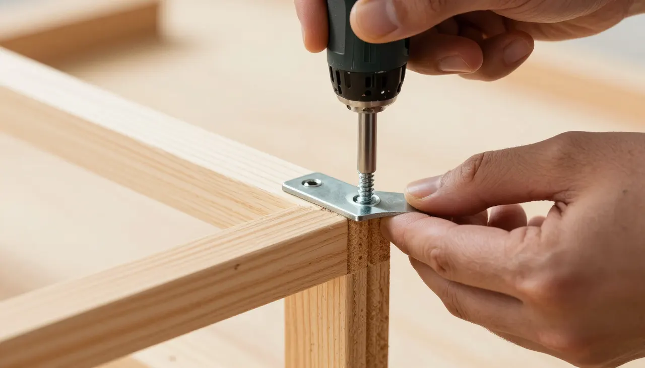 Assemblage d'un cadre de paravent